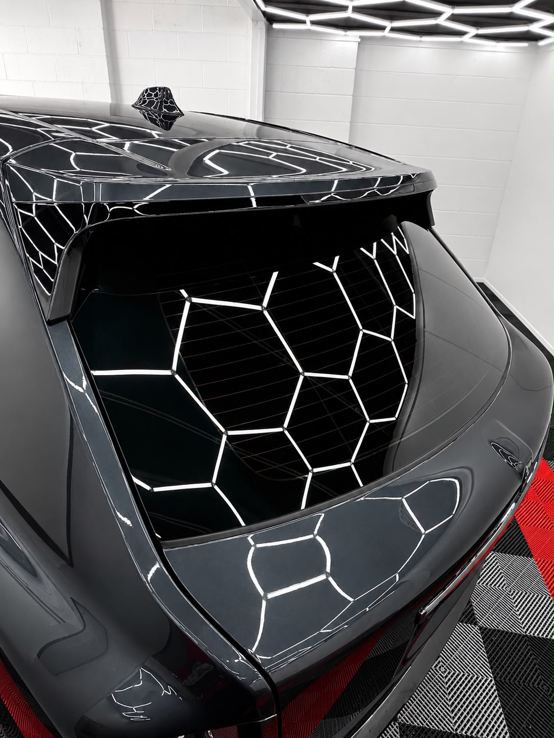 Black Rolls tinted windows